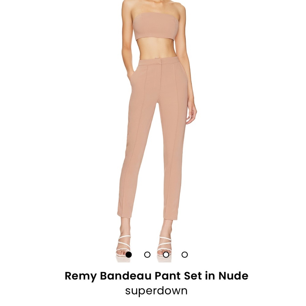Superdown Remy Bandeau Pant Set in Nude